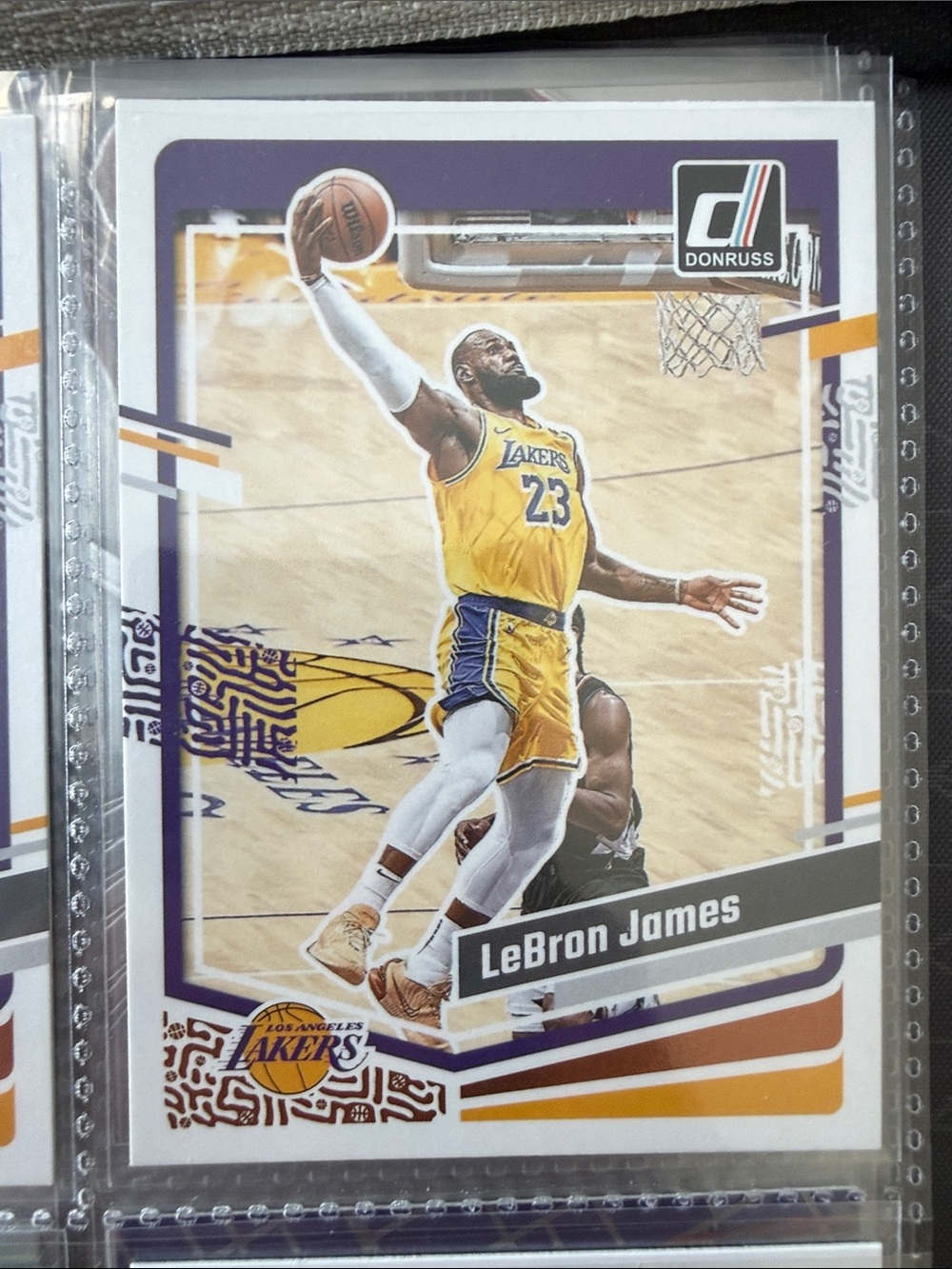 Russ LeBron James Los Angeles Lakers Basketball Trading Card - Yellow